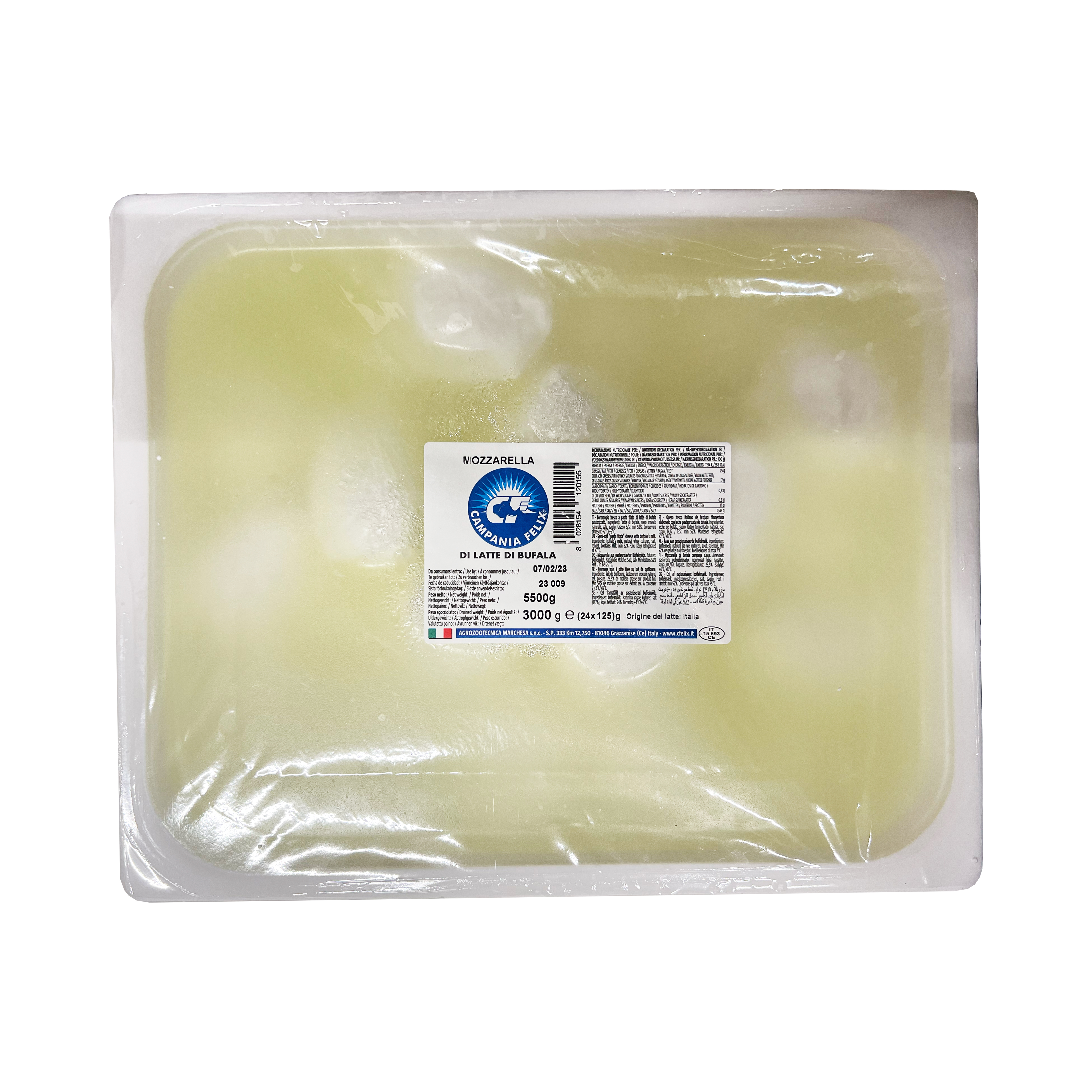 Mozzarella di Bufala Felix DOP 3 kg