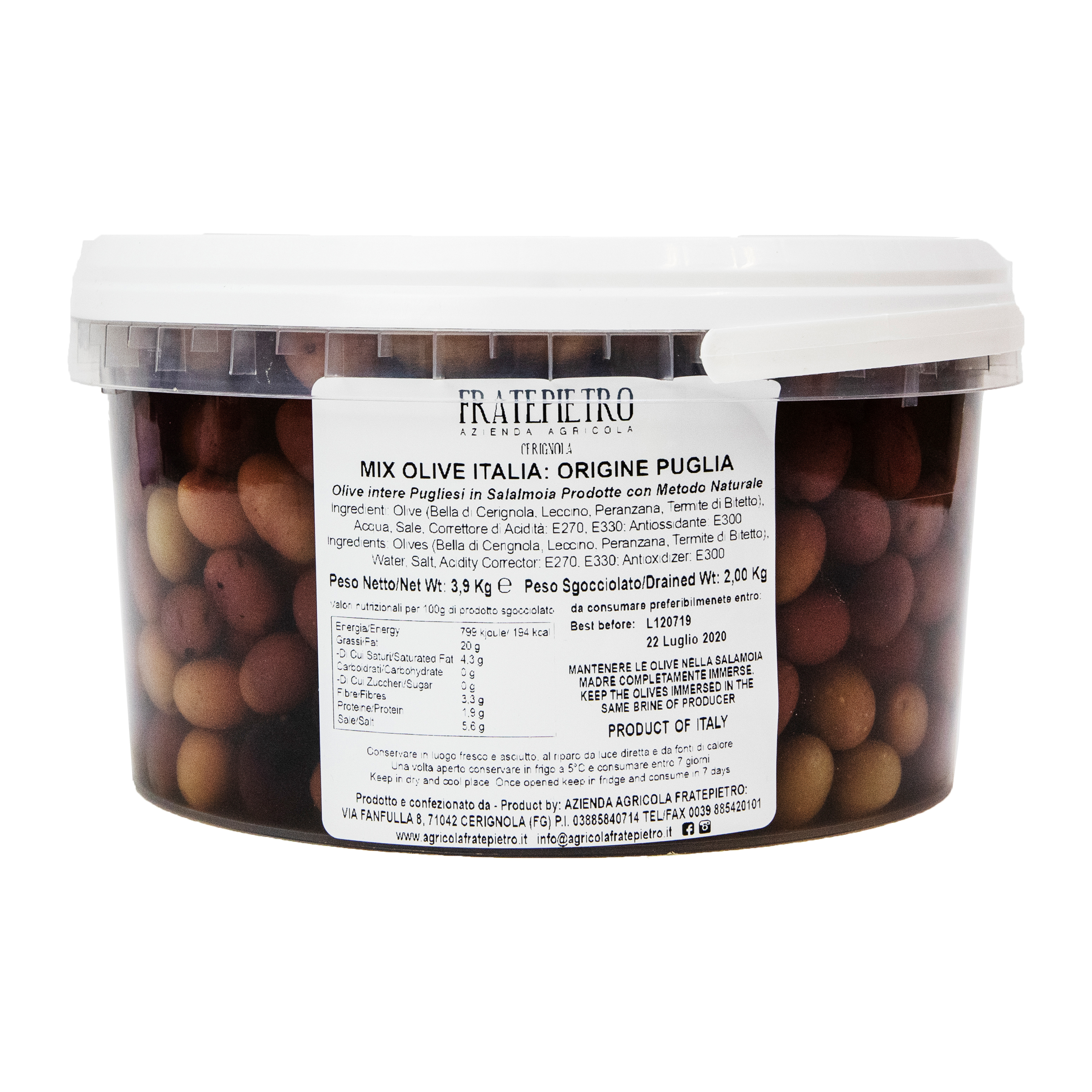 Olivenmix fra Puglia 3,9 kg