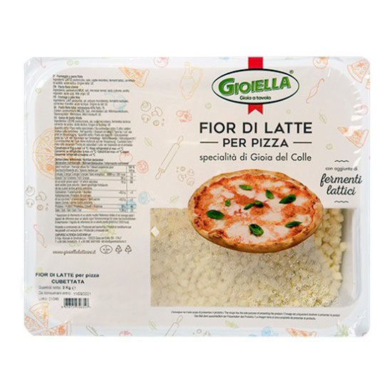 Mozzarella per Pizza Cubettata 3 kg