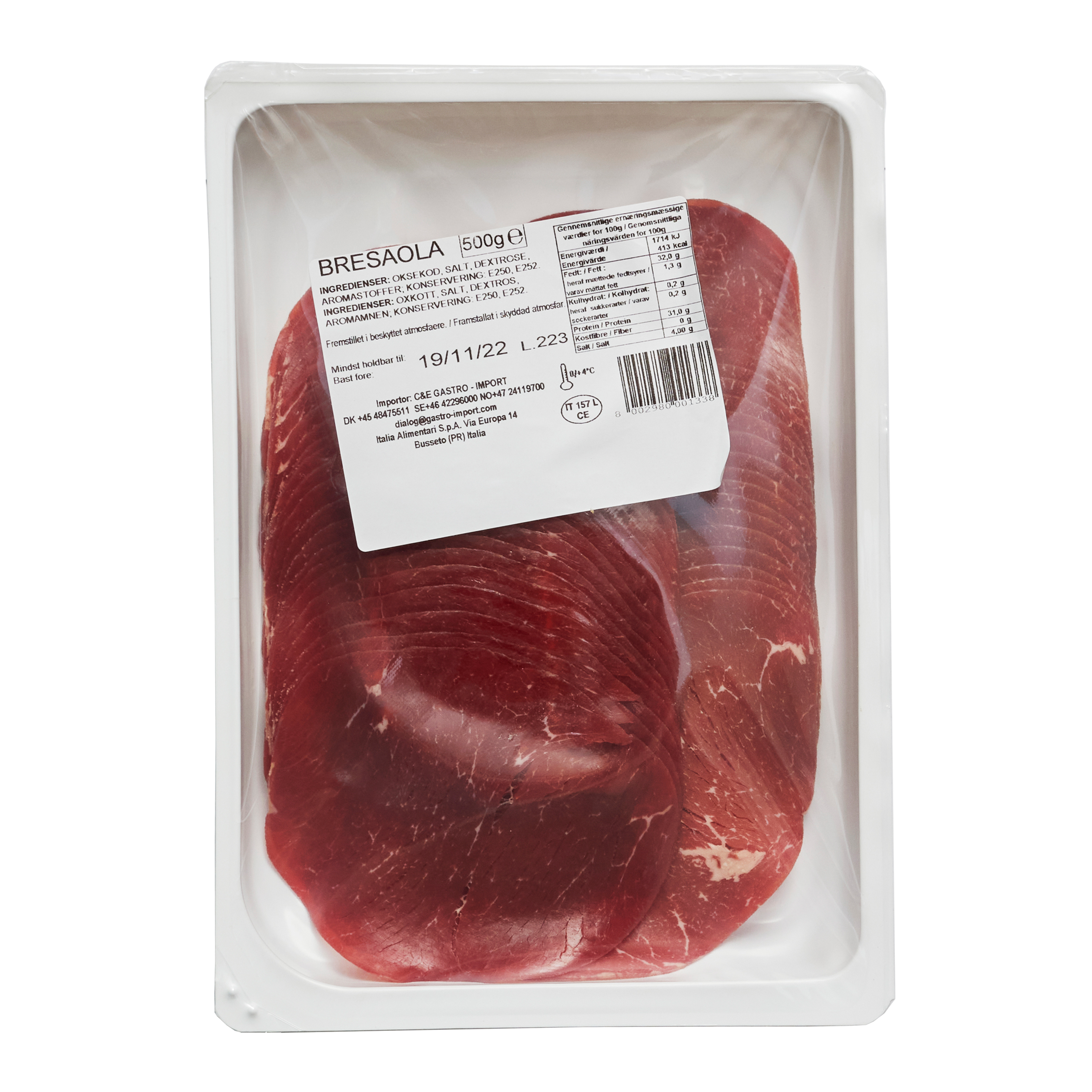 Bresaola i skiver 500 g