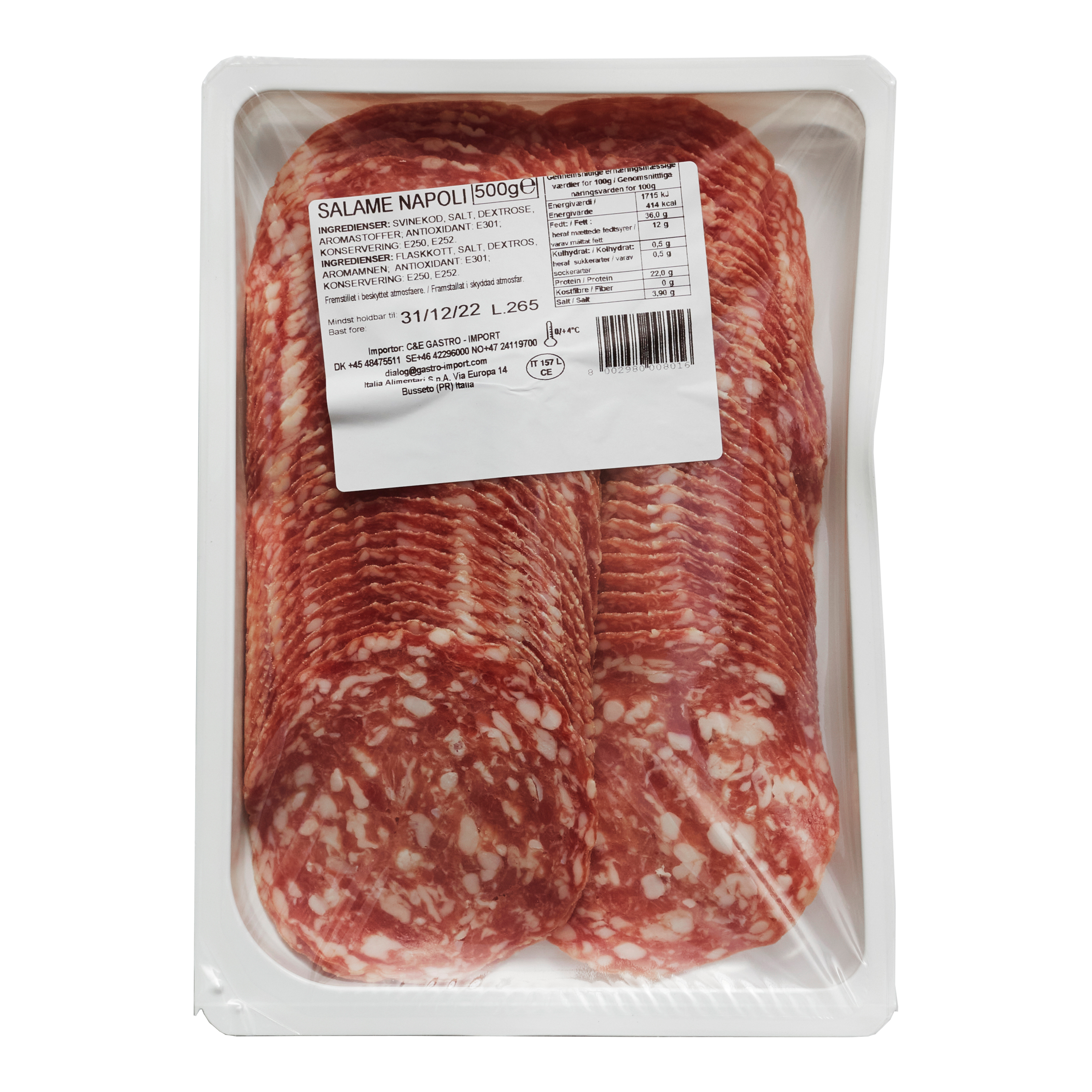 Skiveskåret Salame Napoli 500 g