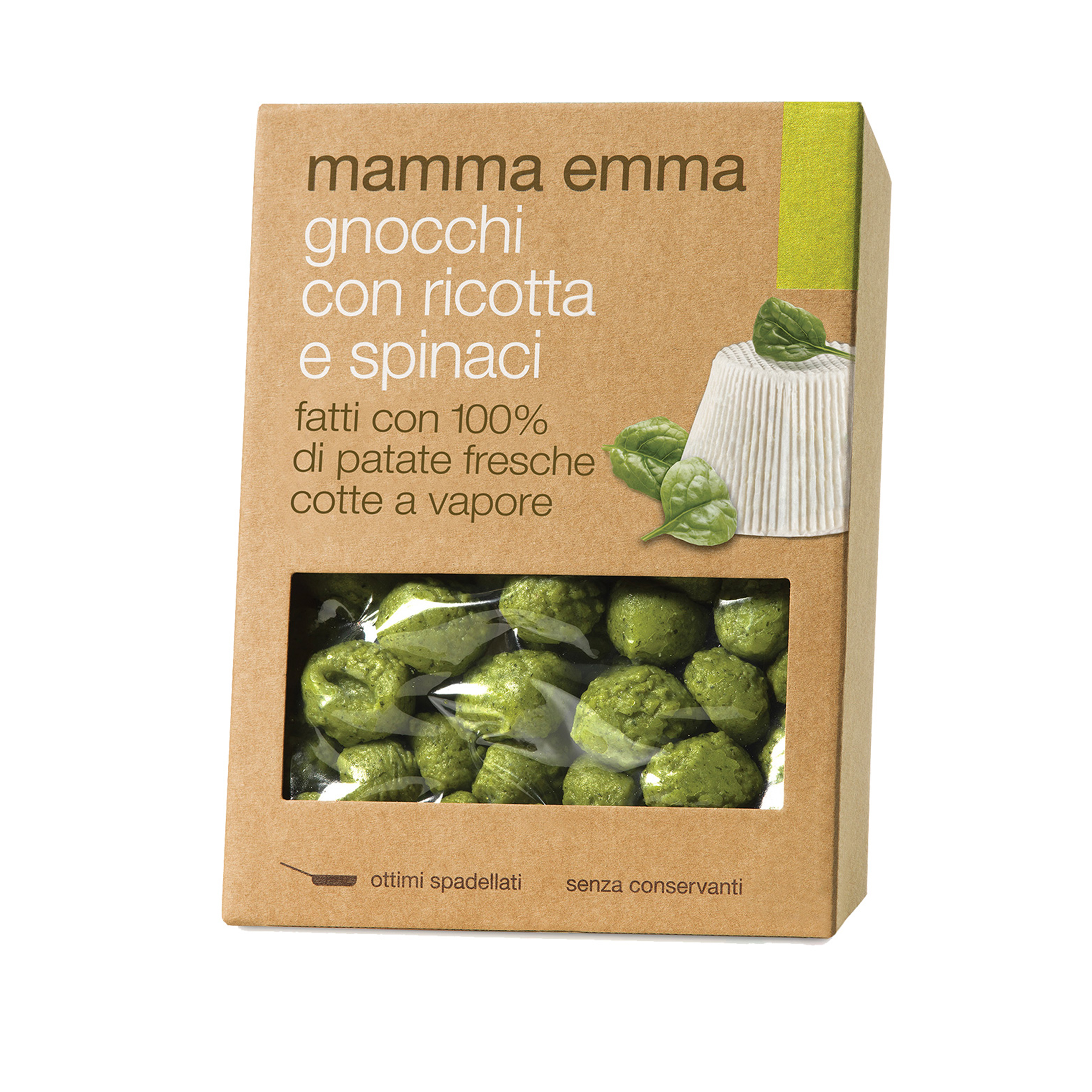 Gnocchi med ricotta og spinat 400 g