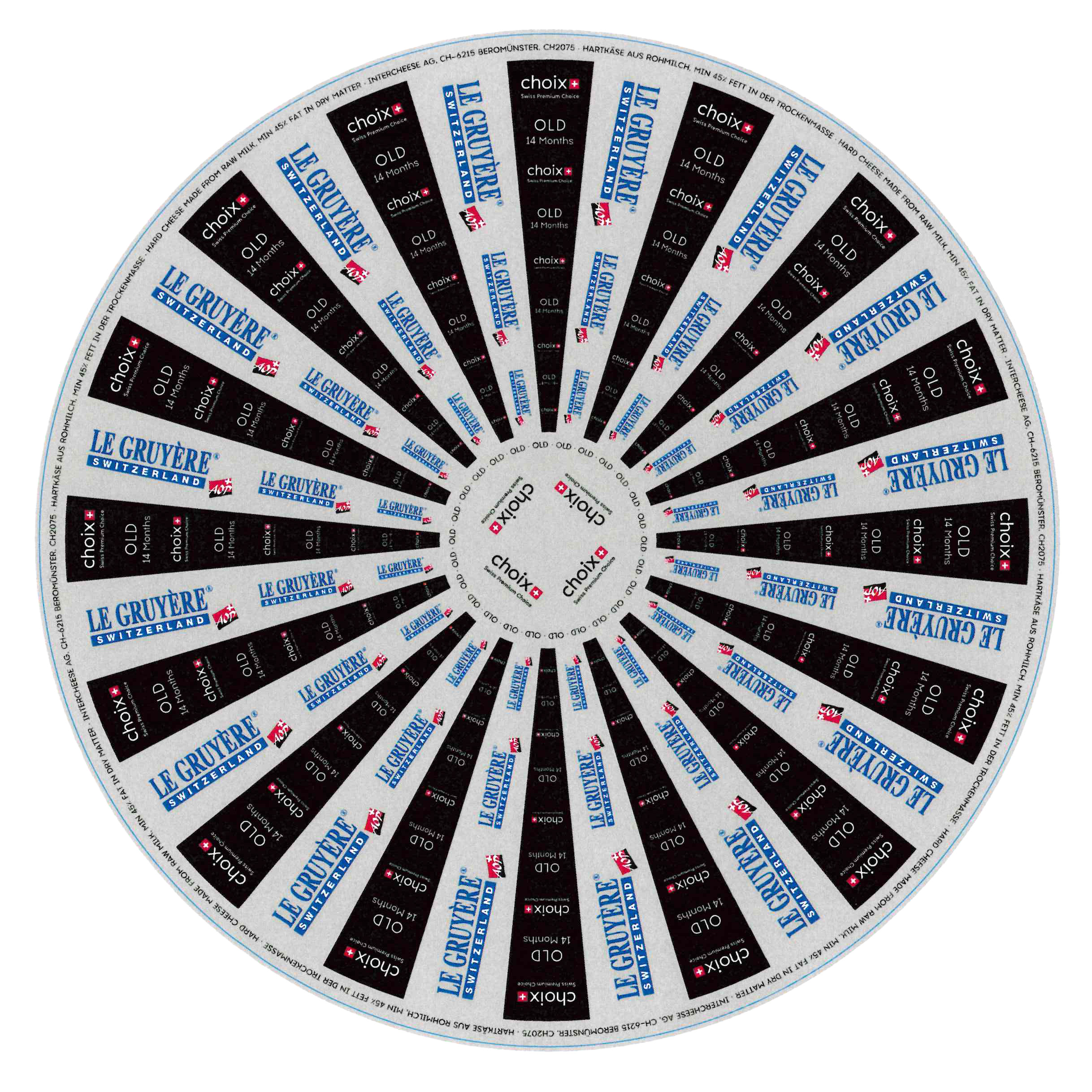 Choix Gruyère AOP Old 14 md. ca 33 kg