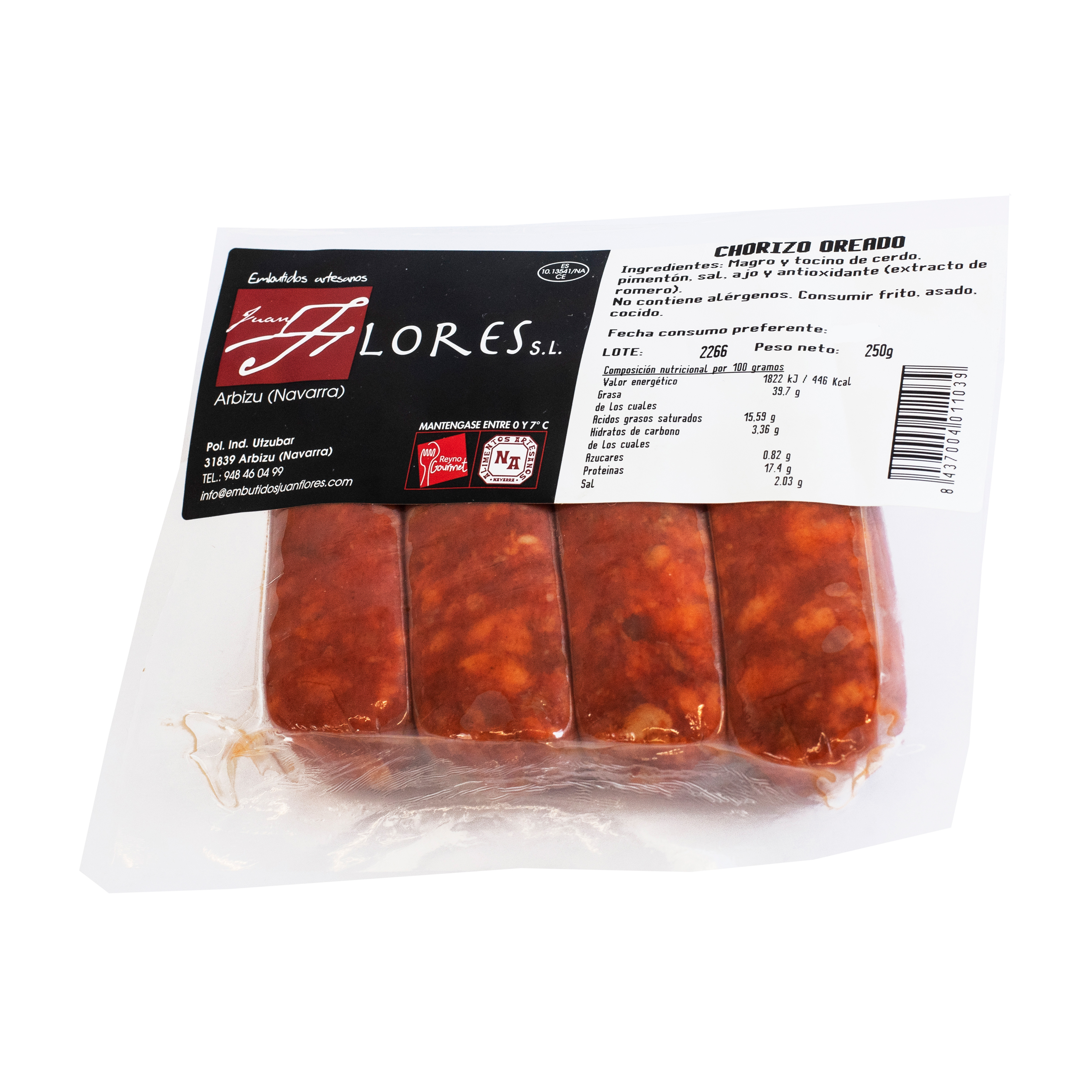 Chorizo Oreado 250 g