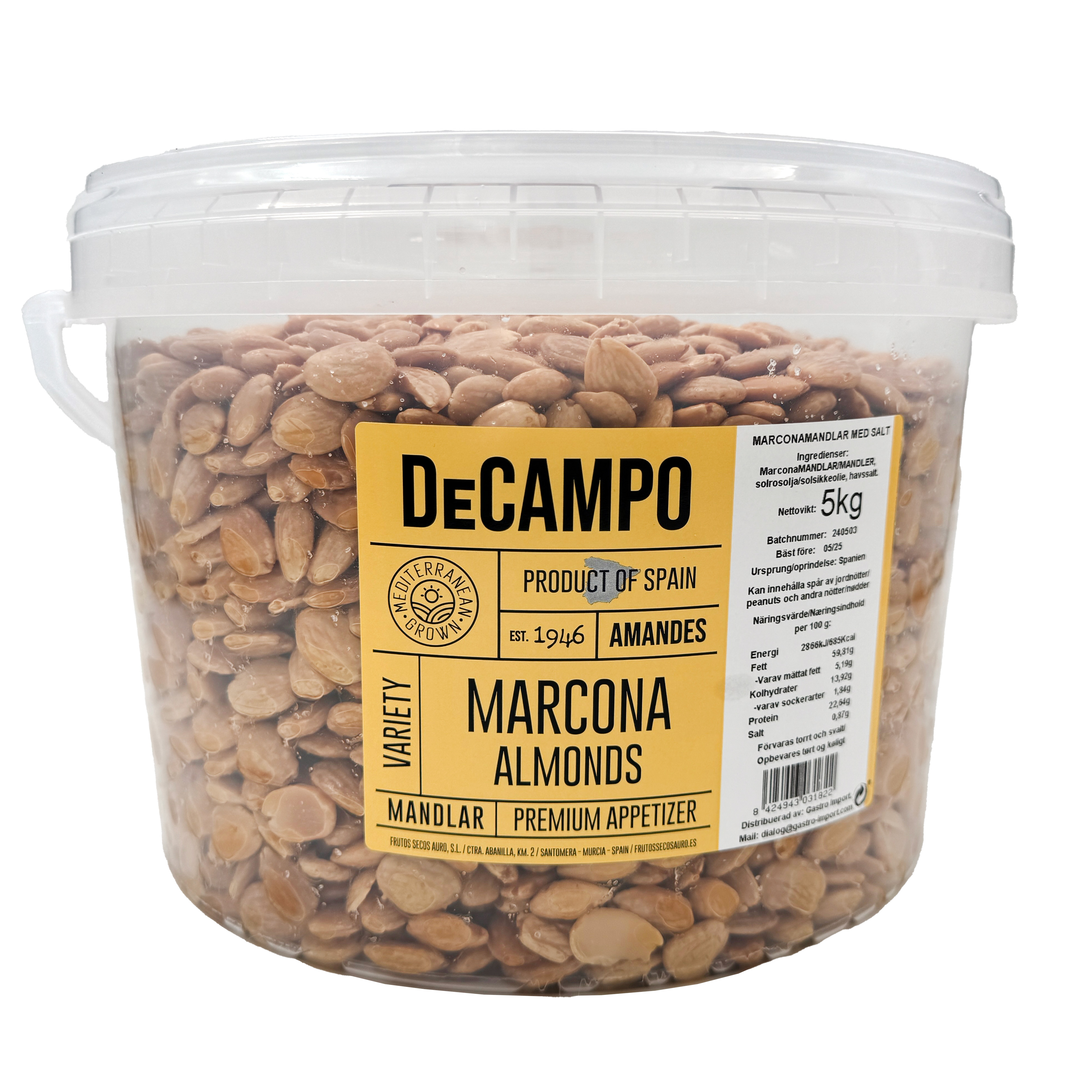 Marcona mandler saltet 5 kg