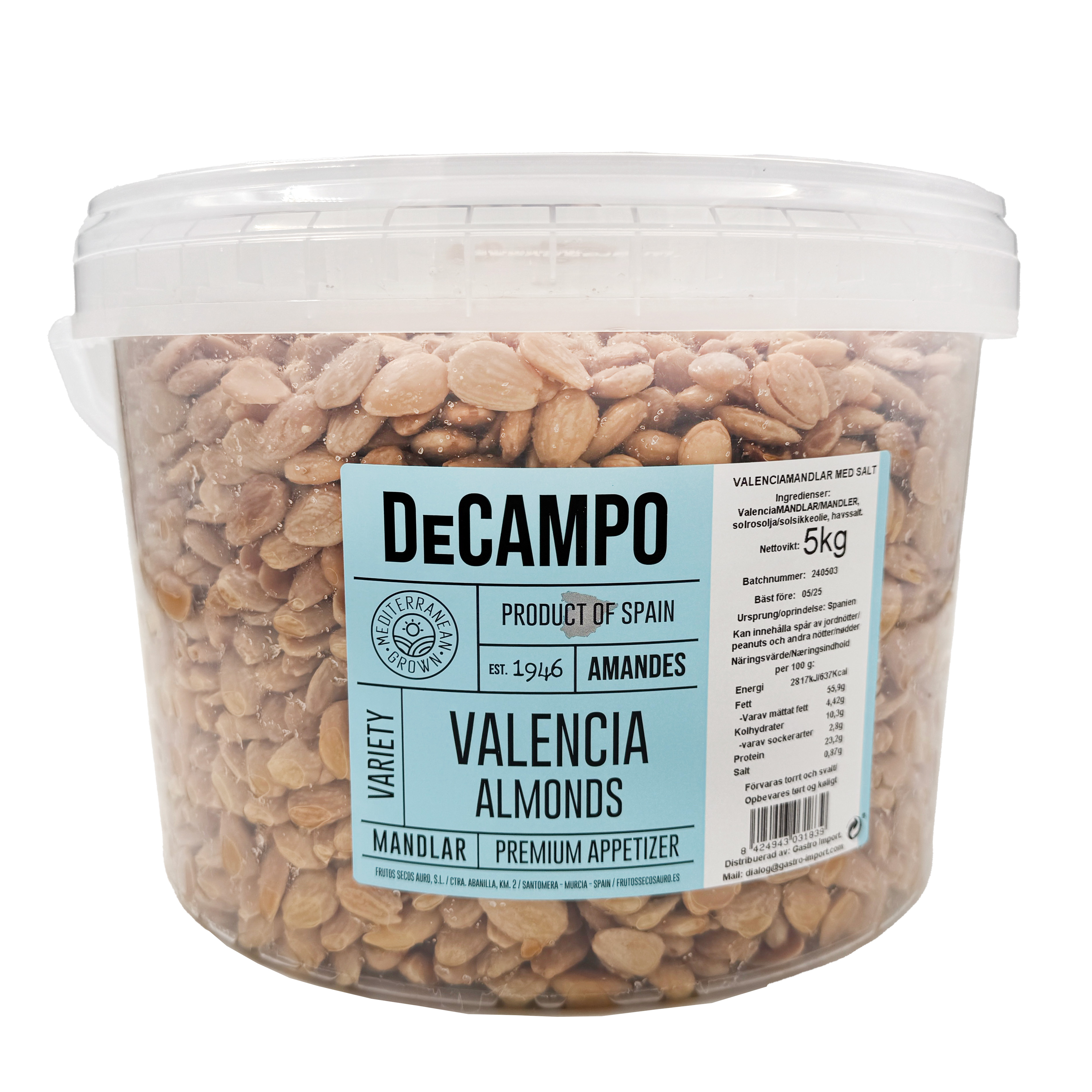 Valencia mandler saltet 5 kg