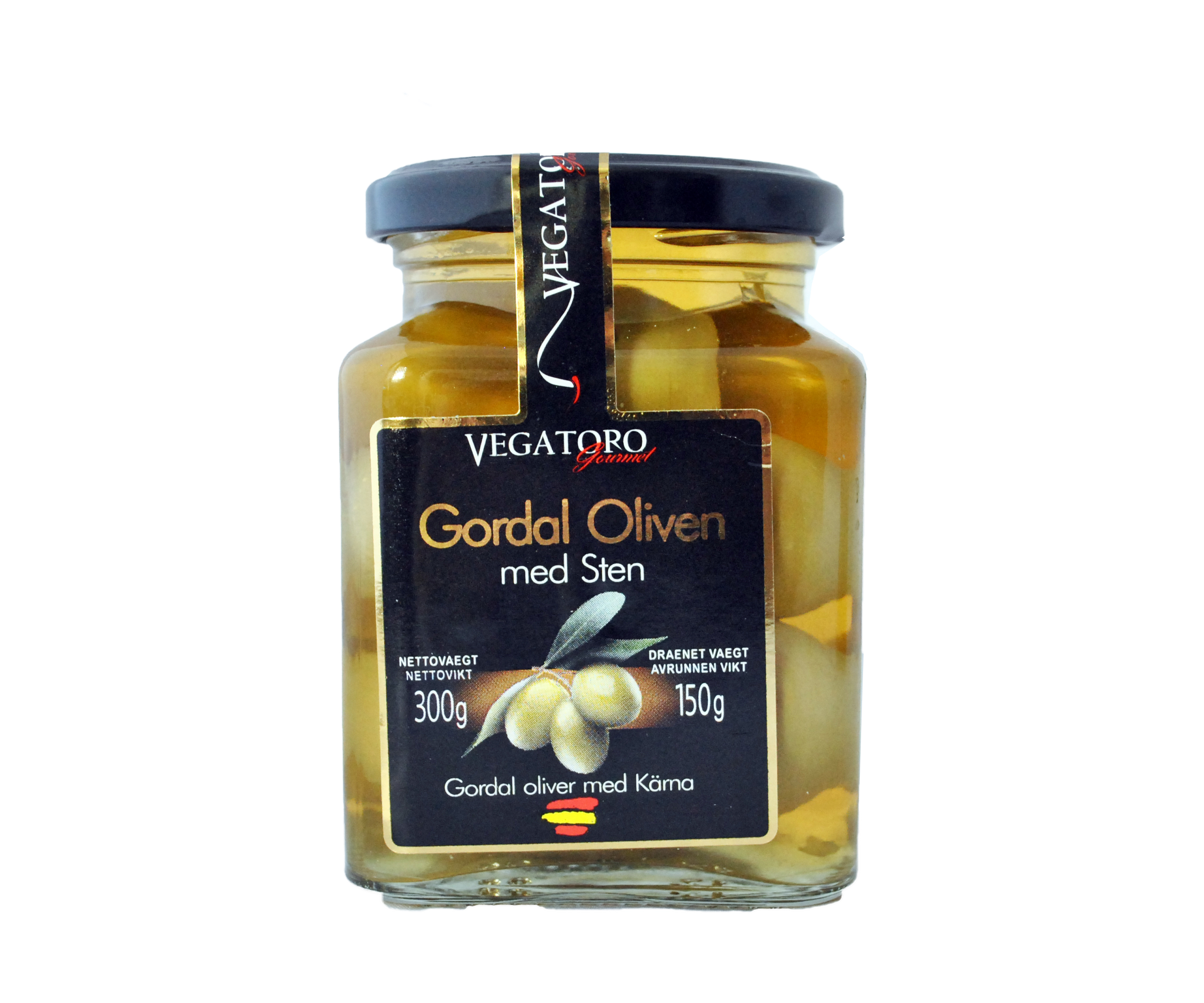 Grønne oliven Gordal 300 g