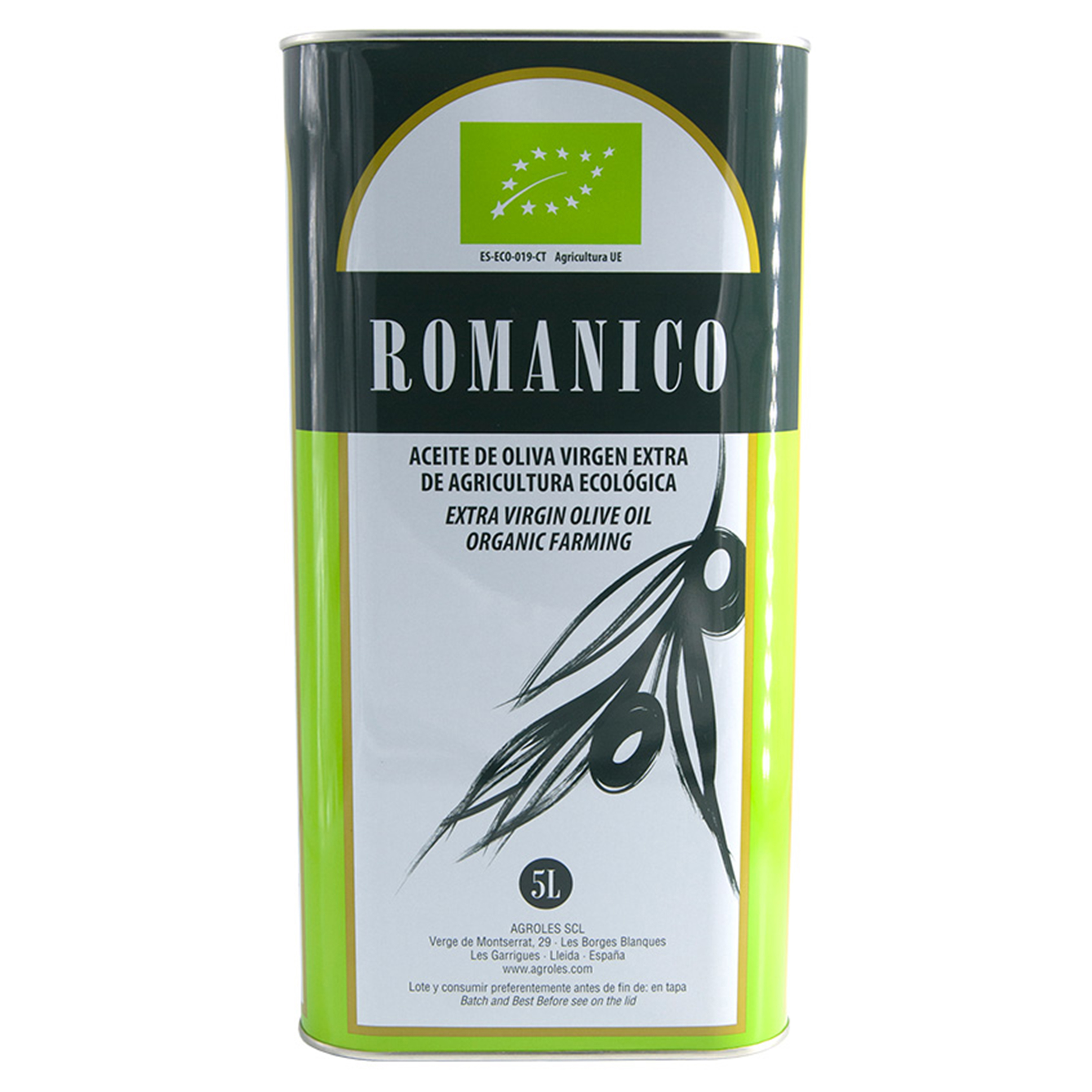 Romanico EVOO Arbequina ØKO 5 L