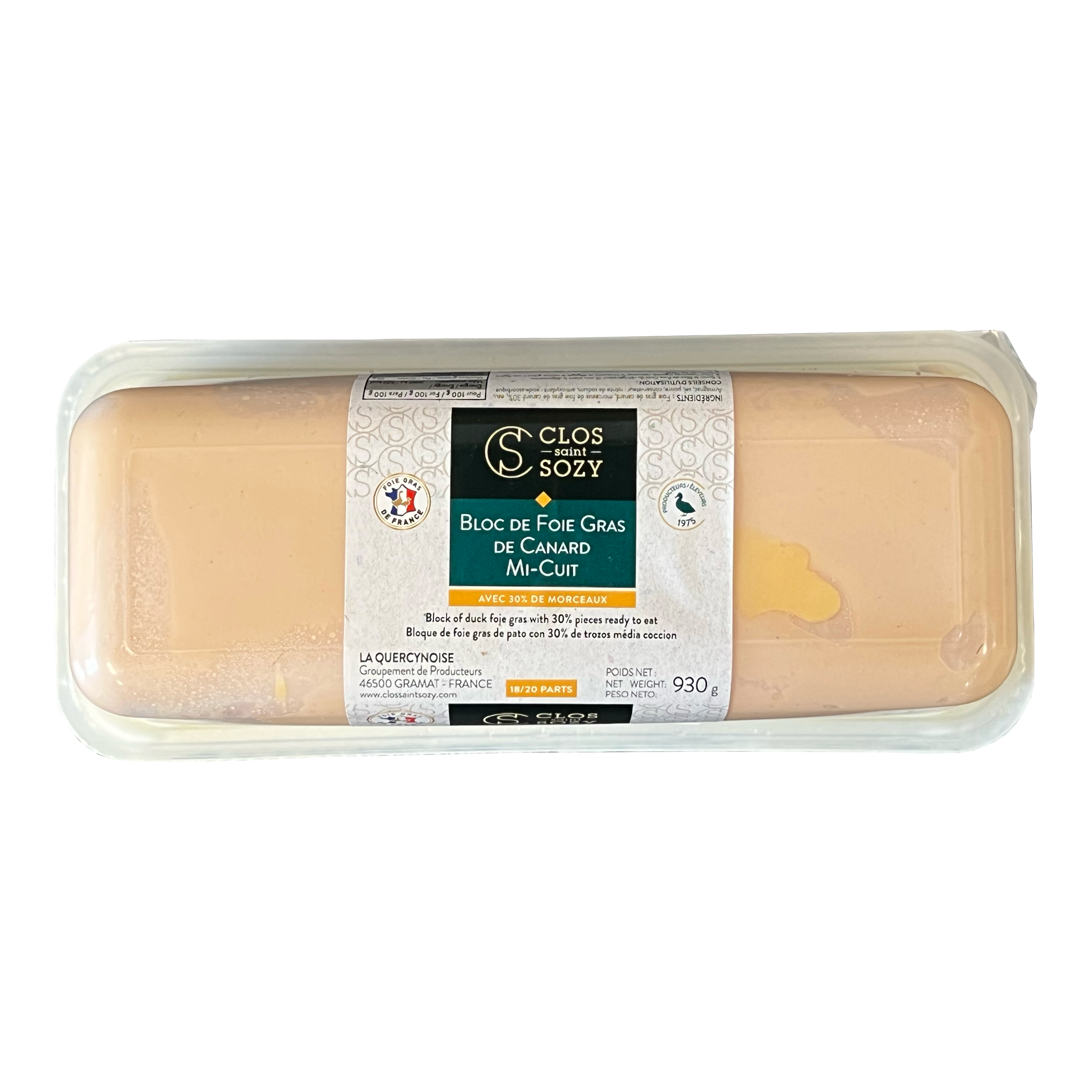 Foie Gras de Canard bloc 930 g
