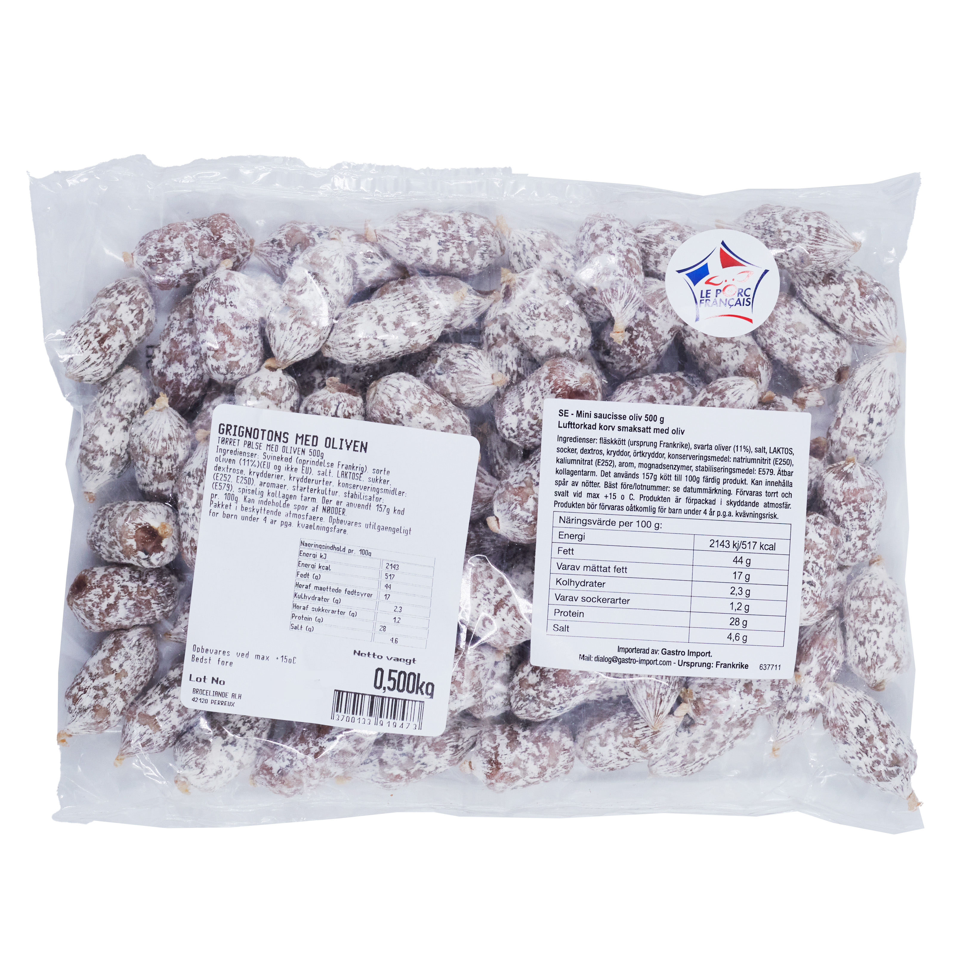 Mini Saucisse Oliven 500 g